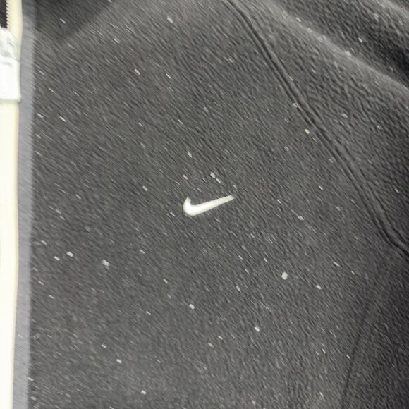 Nike Full Zip Fleece Jacket Men’s XS/Small Black Gray Trim 90s Made in Thailand - Picture 3 of 7